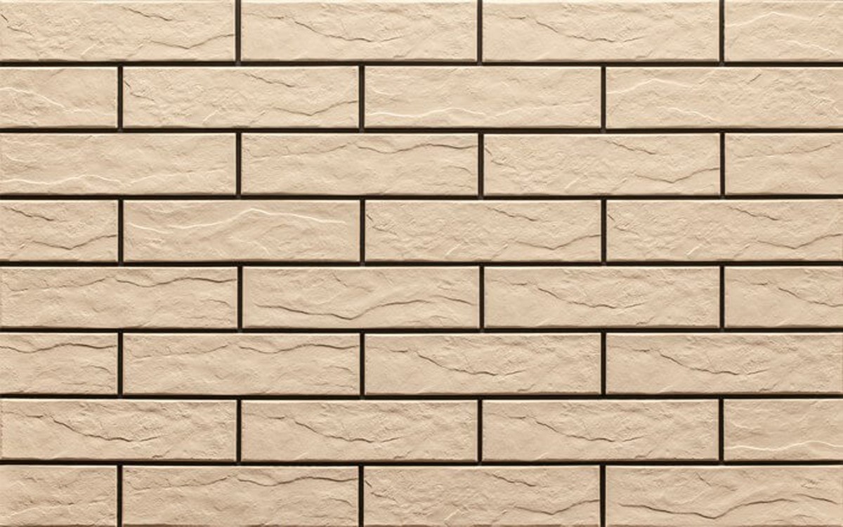 Фасадная клинкерная плитка Cerrad Krem Rustico, 245x65x6.5 мм