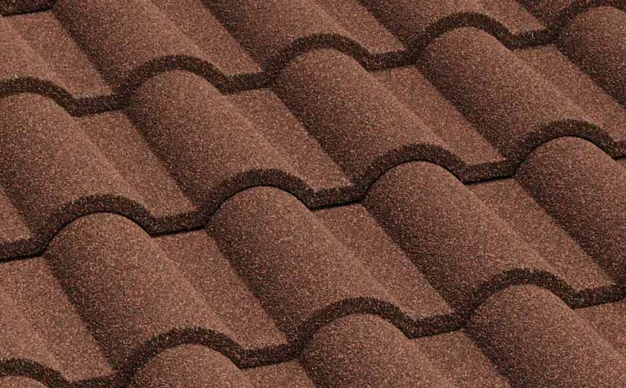 Композитная черепица рядовая AeroDek Firenze цвет Тик (03) 1100*375 мм